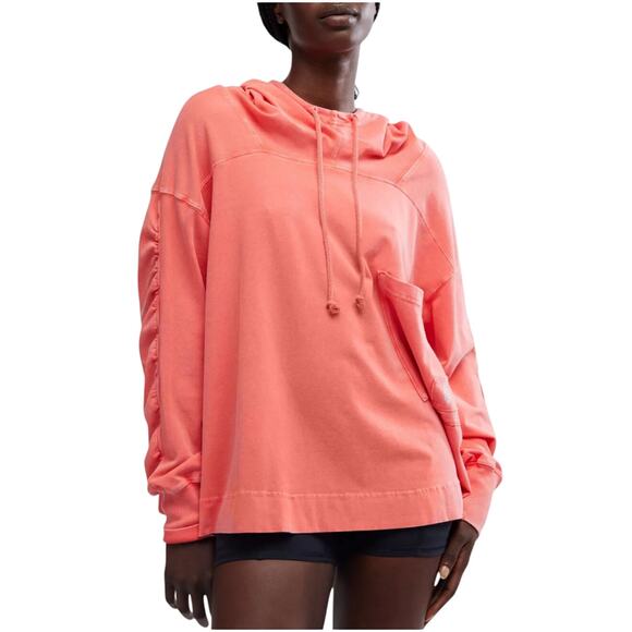 NWT Free People FP Movement Women's Hot Shot Hooded Layer Hibiscus XS - Picture 4 of 9